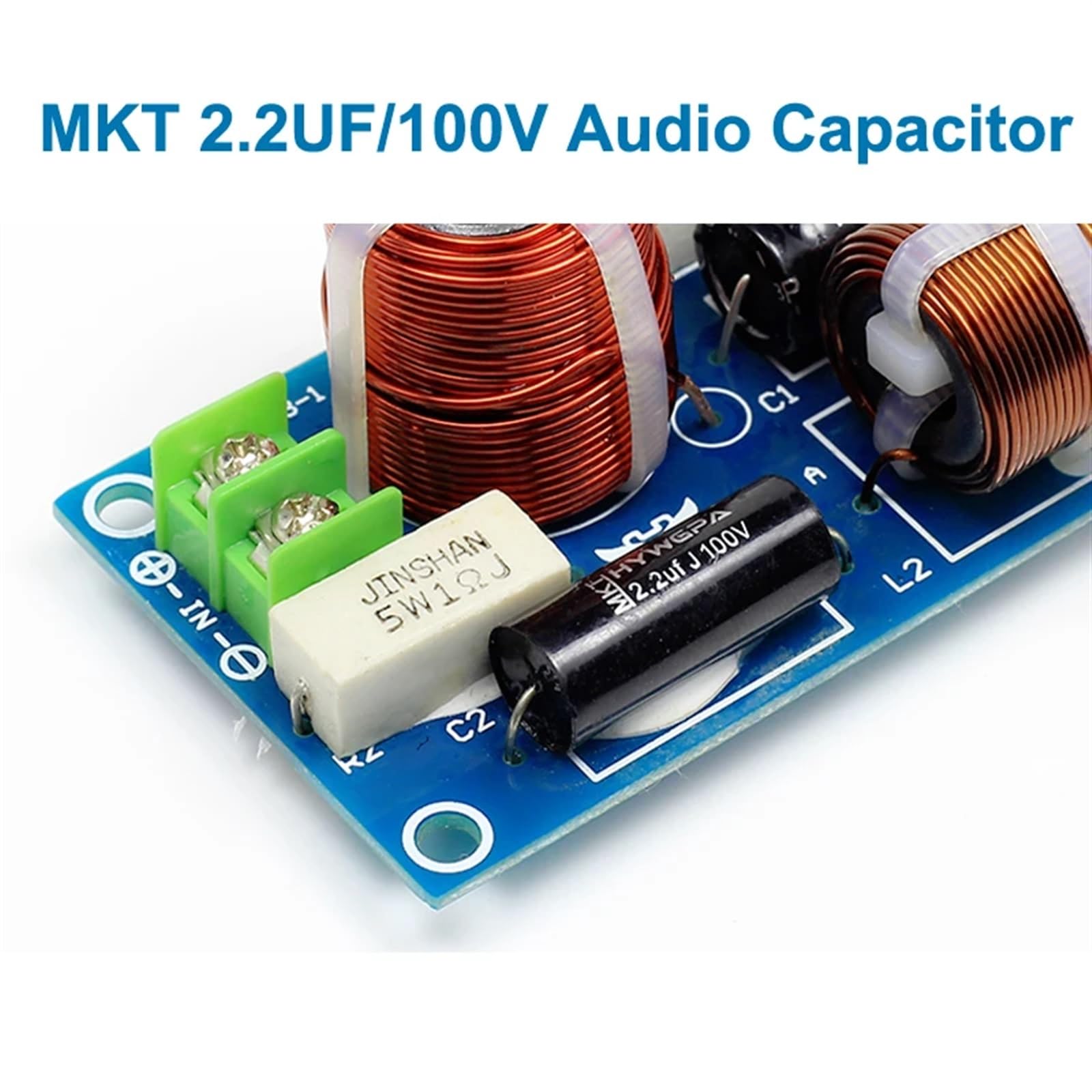 Doversky 2PCS 2 Way 120W Speaker Bass Treble Frequency Divider 2-Unit Home Theater Tweeter Woofer HiFi Stereo Audio Crossover Filters