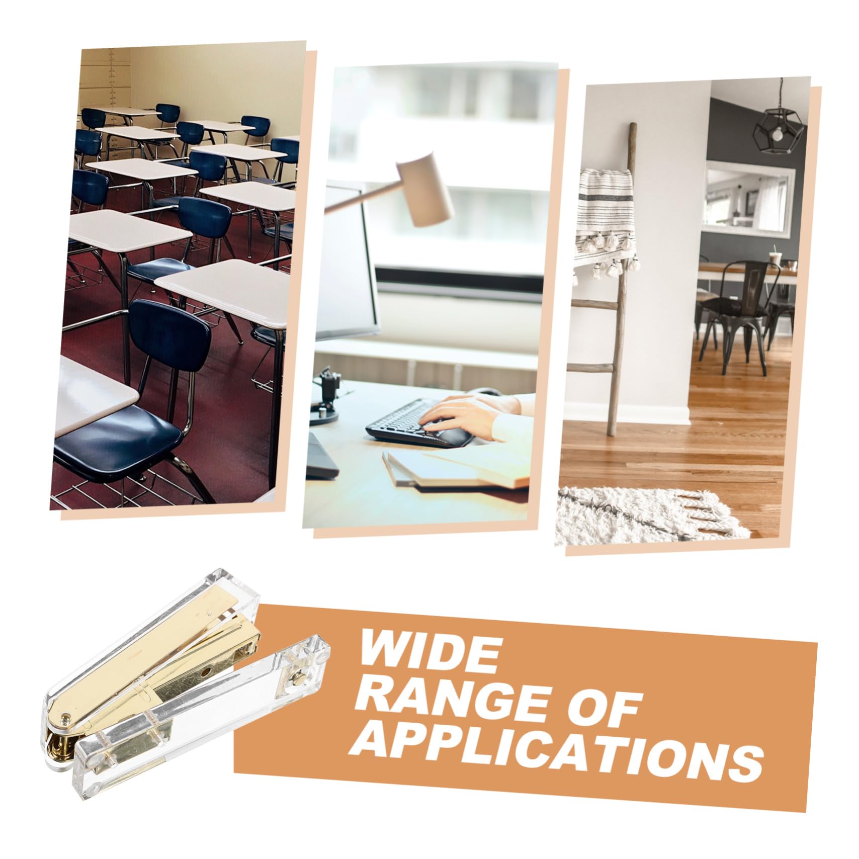 DOITOOL 4 Stück Acryl Heftgerät für Schreibtisch Multifunktionales Büro Heftgerät für Schule Zuhause oder Büro Leicht und Geschenkidee für Familie und Freunde