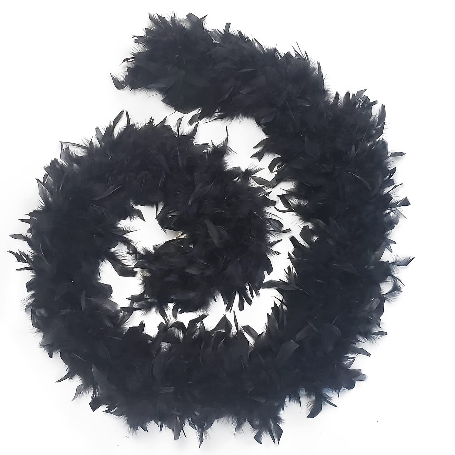 2 Yards 80g Turkey Chandelle Feather Boa for DIY Craft,Party Dancing Dress Up, Halloween Decoration