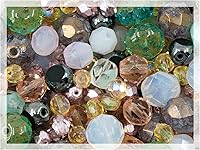 Vista 21 de Mezcla de 280 cuentas de cristal checo facetadas redondas de 0.9 oz (25 g) de 0.157 in, tonos dorados