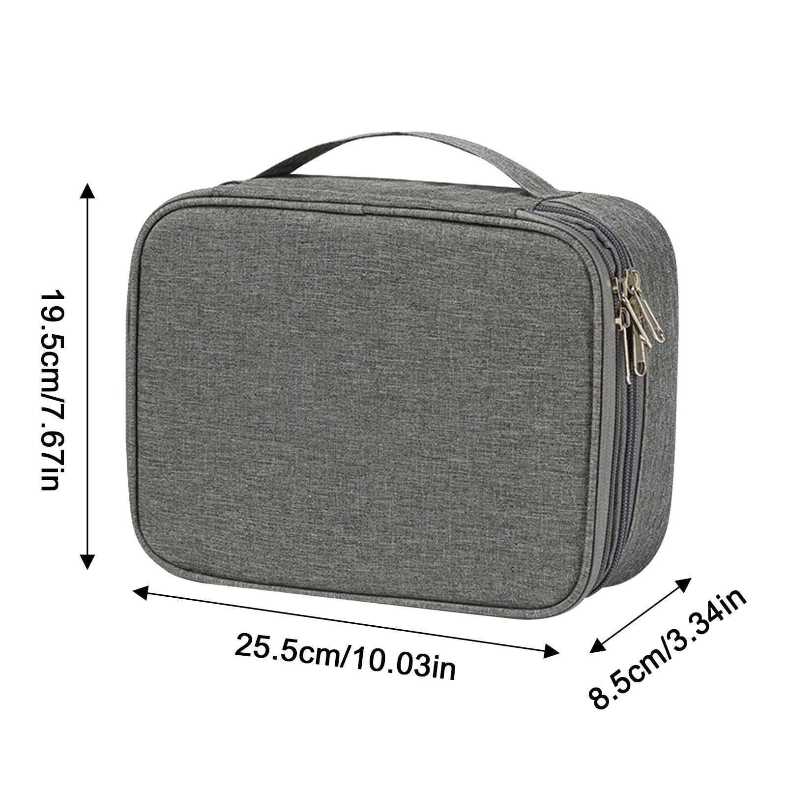 Bolsa organizadora de cables de 3 capas, bolsa organizadora de cables para viajes, bolsa de almacenamiento de cables esenciales para cámara, ratón, discos duros, tapones para los oídos,