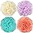 Fu Store Loofah Sponge Shower Loofahs 70g Bath Sponges Mesh Balls 4 Colors for Body Scrubber Exfoliator Wash Back Scrubber Bathroom Men Women - 4 Pack Scrubbers Cleaning Bathing Accessories