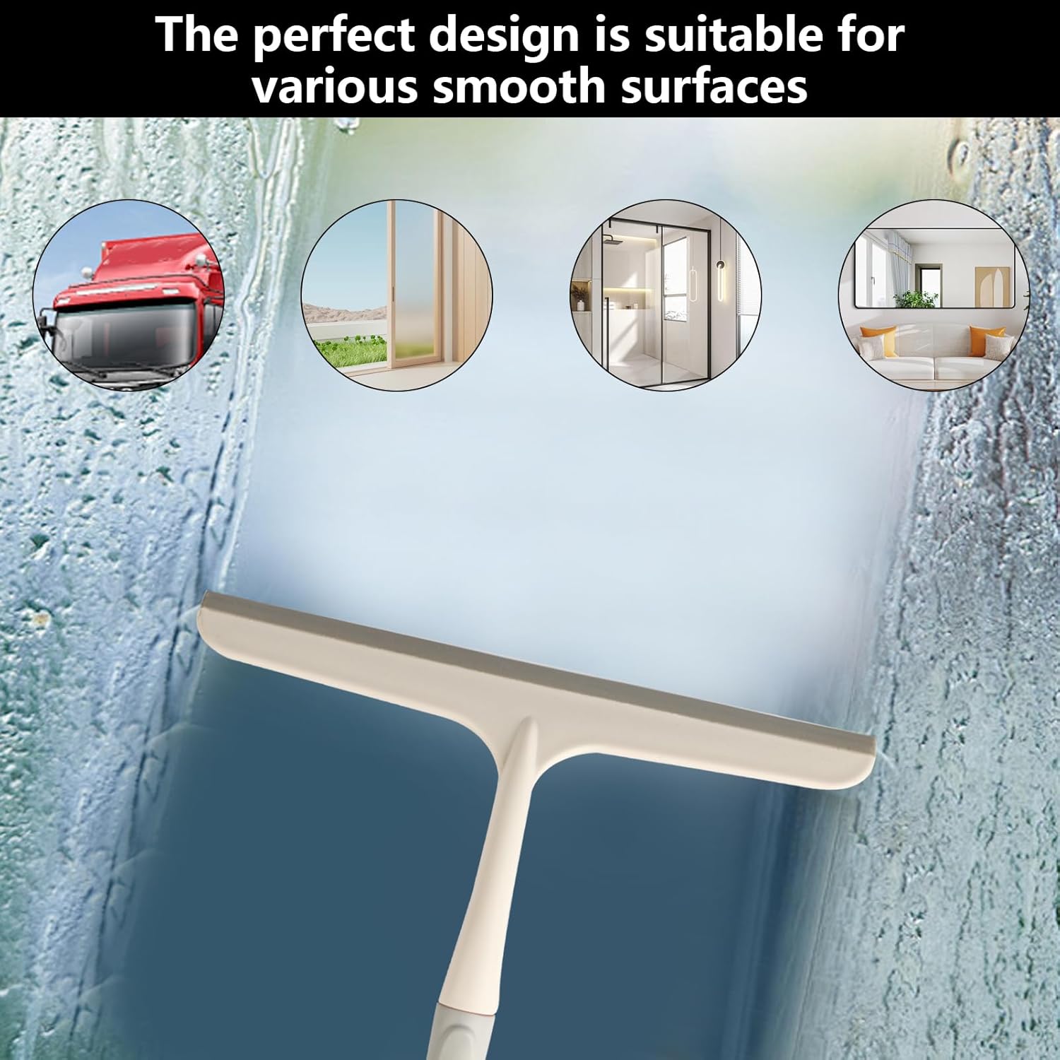 Shower Squeee for Glass Doors, Car Window Squeee, Streak-Mirror
