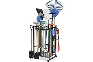 Garden Tool Organizer with Storage Hooks