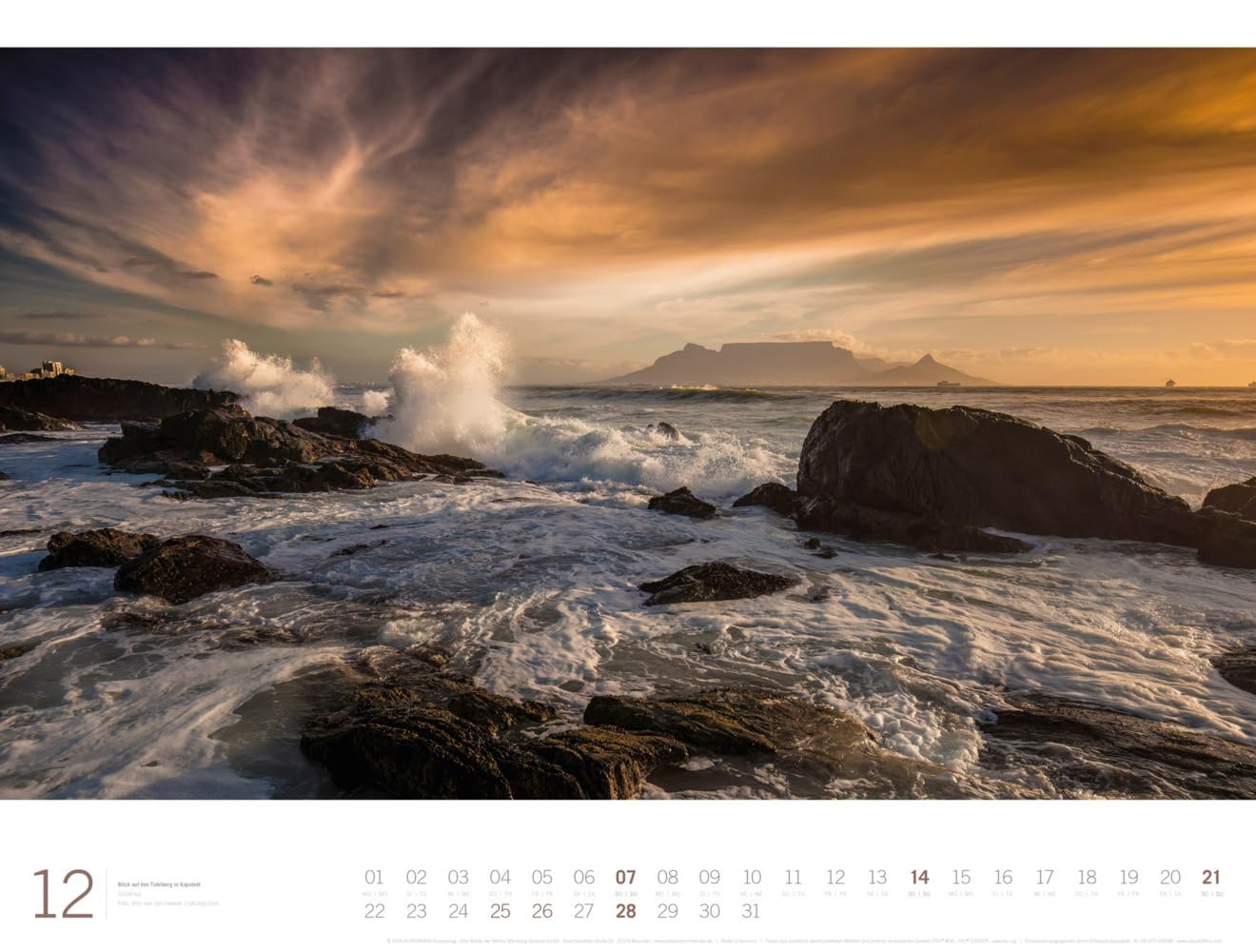Afrika - Ackermann Gallery Kalender 2025, Wandkalender im Querformat (66x50 cm) - Großformat-Kalender / Hochwertiger Panorama-Kalender Tiere und Natur