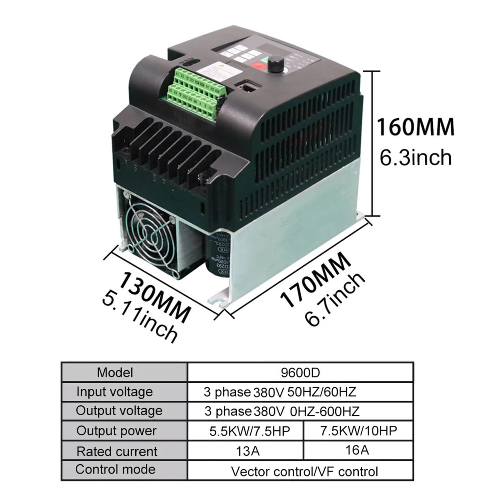 Inverter con Ingresso trifase da 380 V 0,75 kW/1,5 kW/2,2 kW/4 kW/5,5 kW/7,5 kW/11 kW(5.5kw 380v)