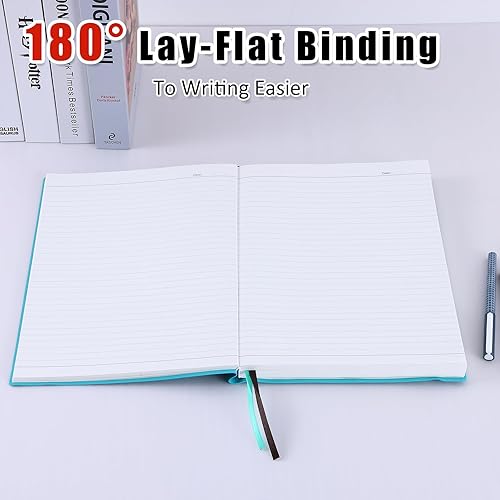 Miniatura 4 de Cuaderno de rayas universitarias A4, 320 páginas de tapa blanda de cuero de 8.5 x 11 pulgadas, cuaderno forrado de papel grueso de 100 GSM para