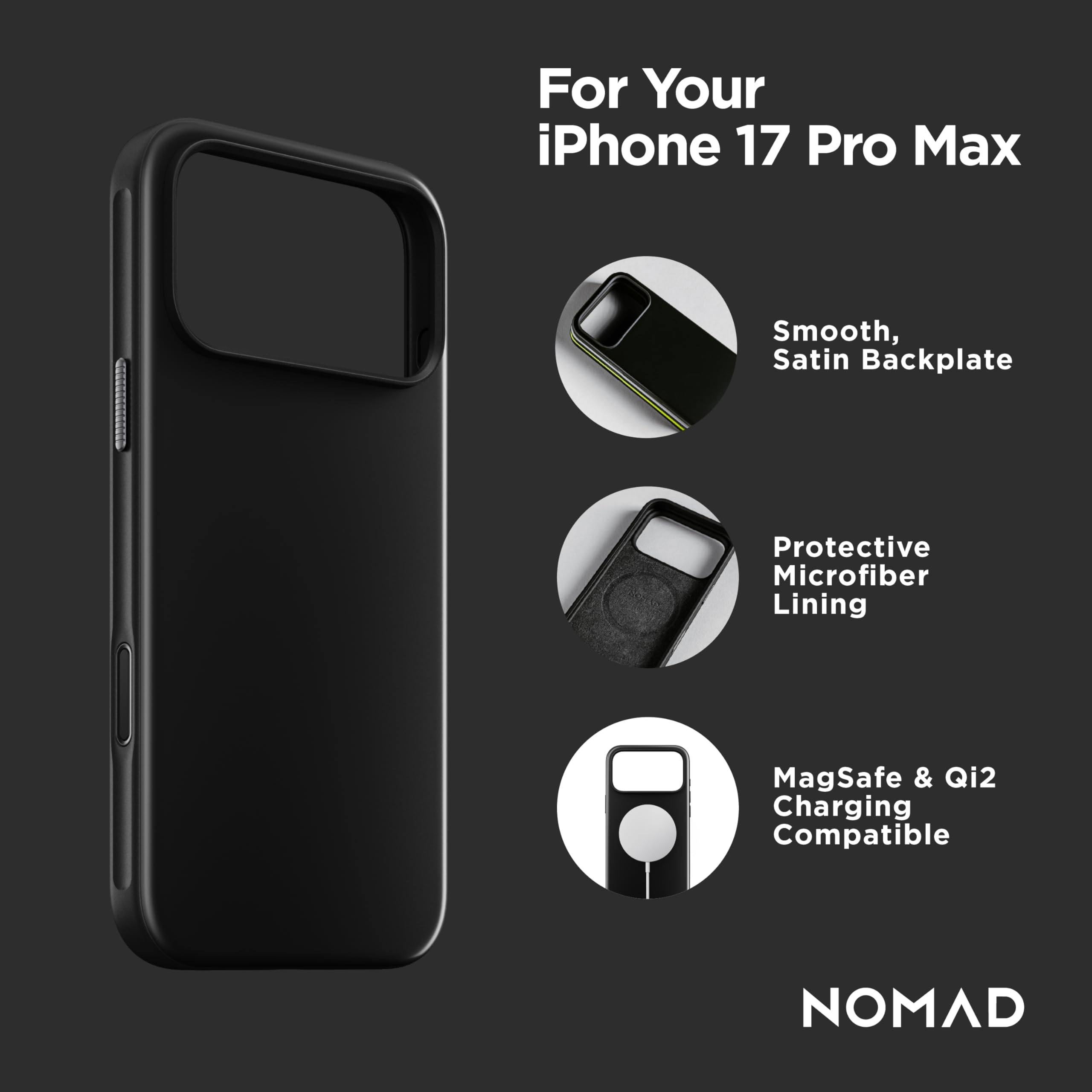 Amazon.com: NOMAD Modern Sport Case Vulcan Black Compatible with