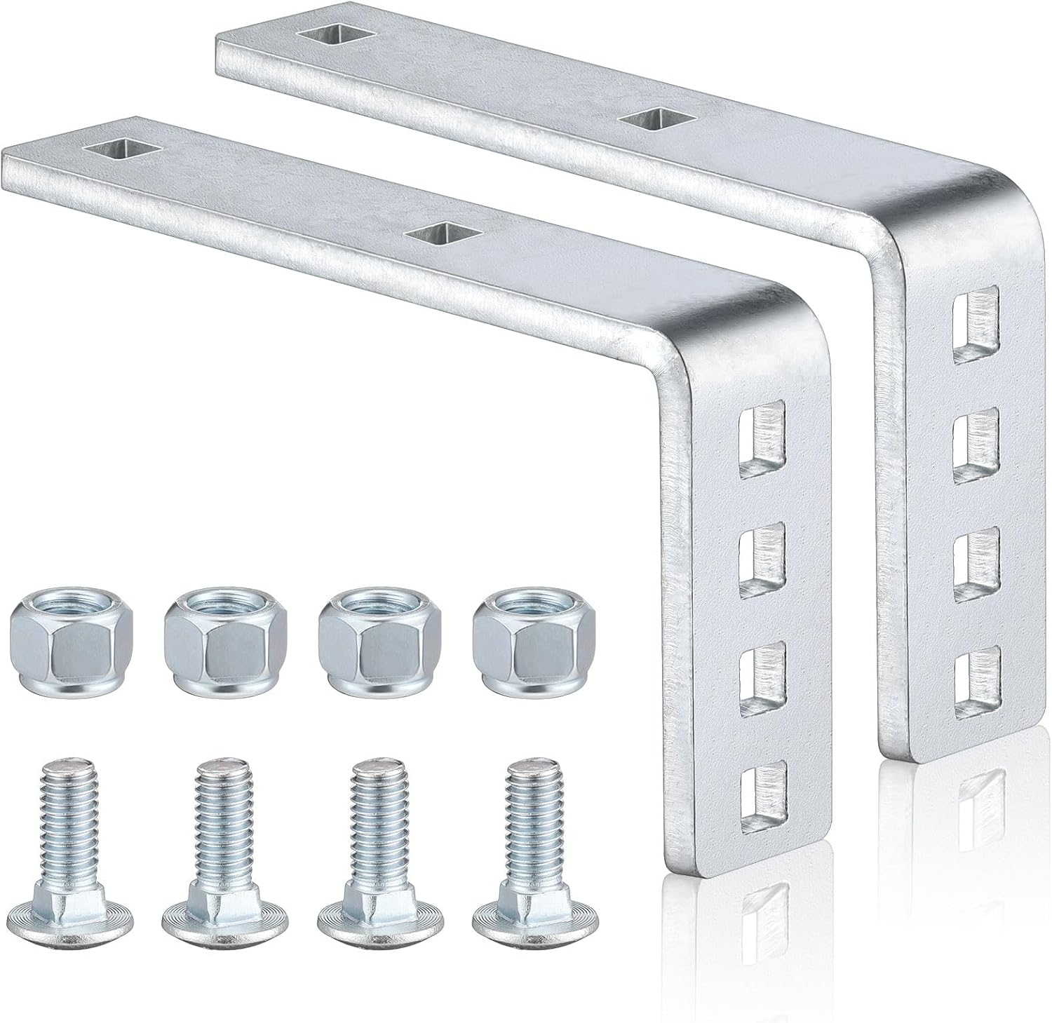 Zonon 2 Pack Flush Fender Bracket, Flush Trailer or Boat Trailers Galvanized Metal Brackets for 8" & 12" Fenders