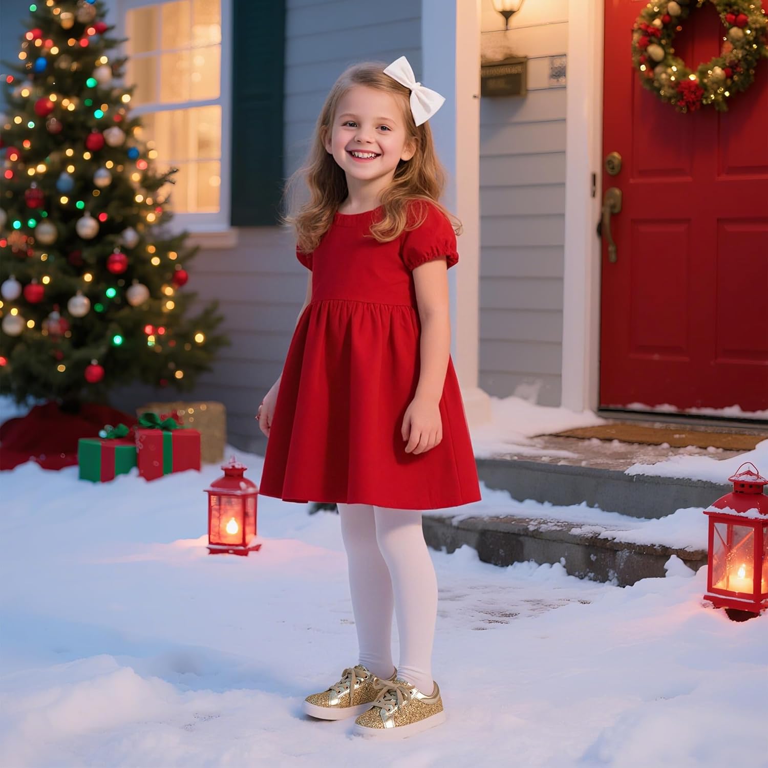 GINFIVE Toddler Girls Sneakers Little Girls Slip On Shoes Glitter Sneakers Toddler - Image 2