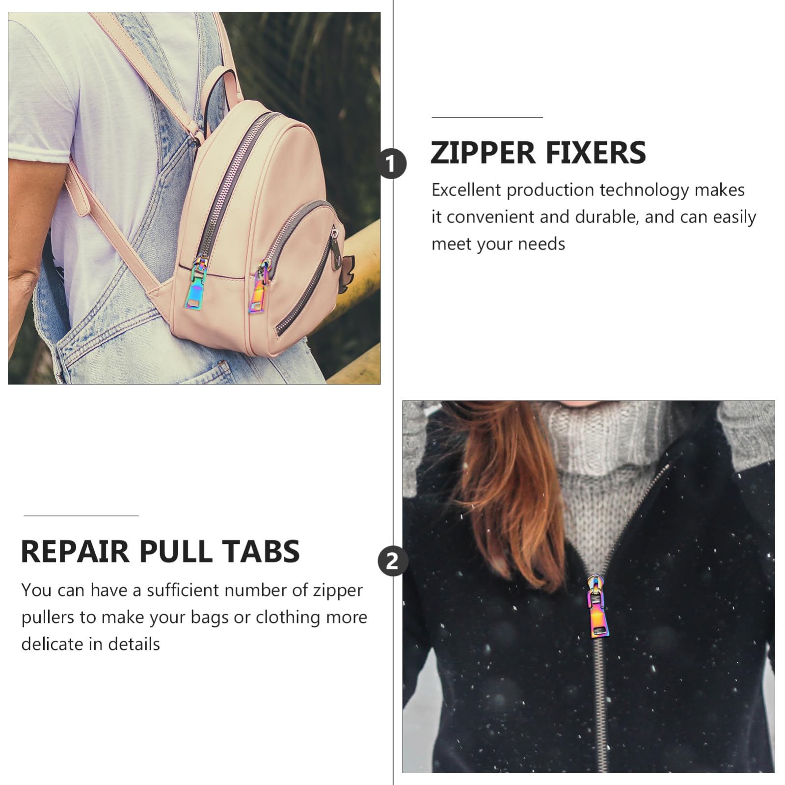 NUOBESTY 30piezas Accesorios De Tiradores De Cremallera Para Equipaje y Mochilas Reemplazo Práctico y Decorativo y