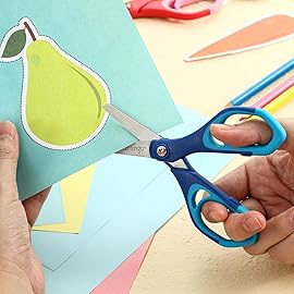 LIVINGO 5 Blunt Kid Scissors: Stainless Safety Toddler Preschool Children Scissors, School for Student Classroom Craft Art, Assorted Color, 3 Pack