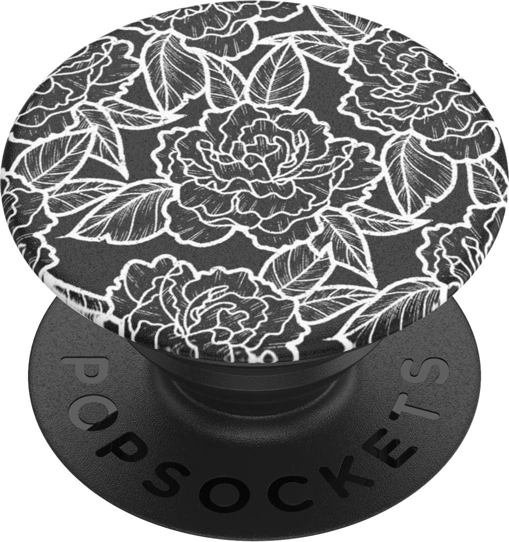 PopSockets PopGrip: Phone Grip and Phone Stand, Collapsible, Swappable Top, Guipure Lace