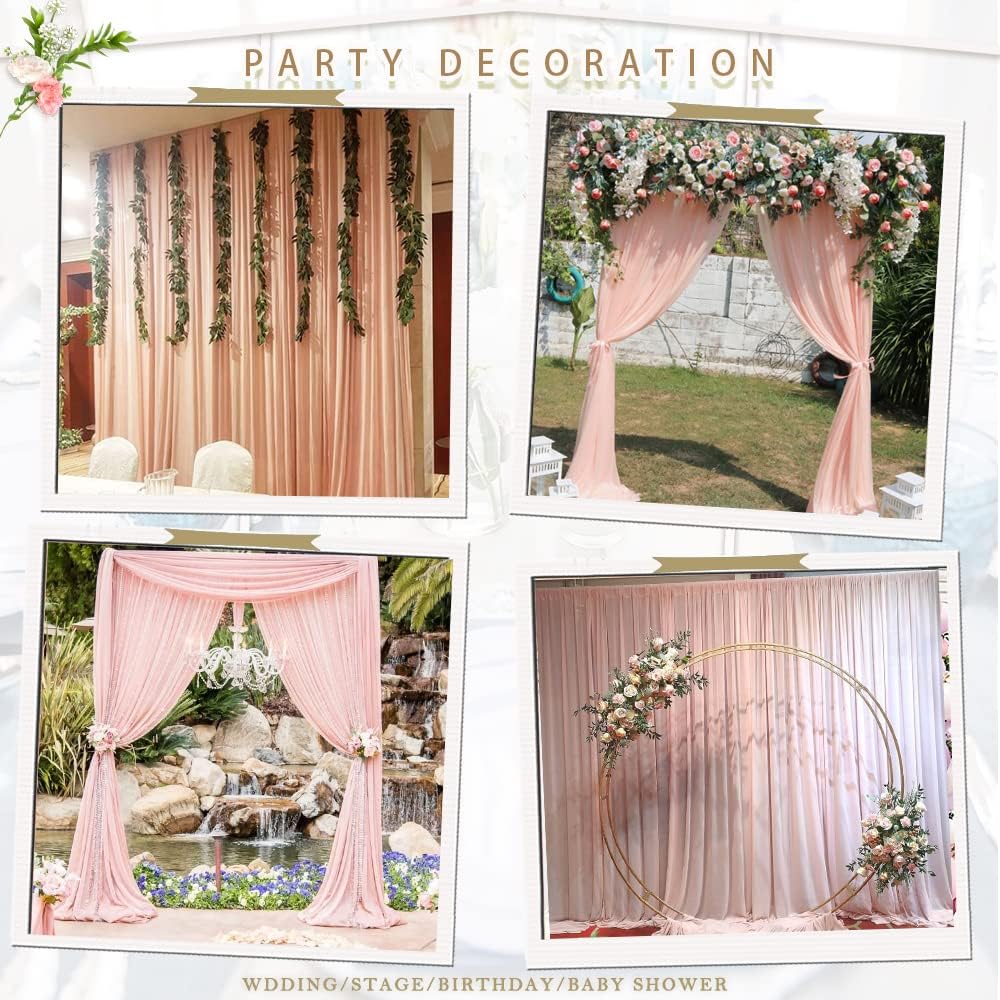 Amаzоn Crаzу 🔥 Dеаlѕ Backdrop Curtain for Baby Shower Light Peach Curtains Wrinkle Free Backdground Backdrop for Wedding Party