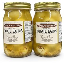Garlic Butter Pickled Quail Eggs - 2 pint jars