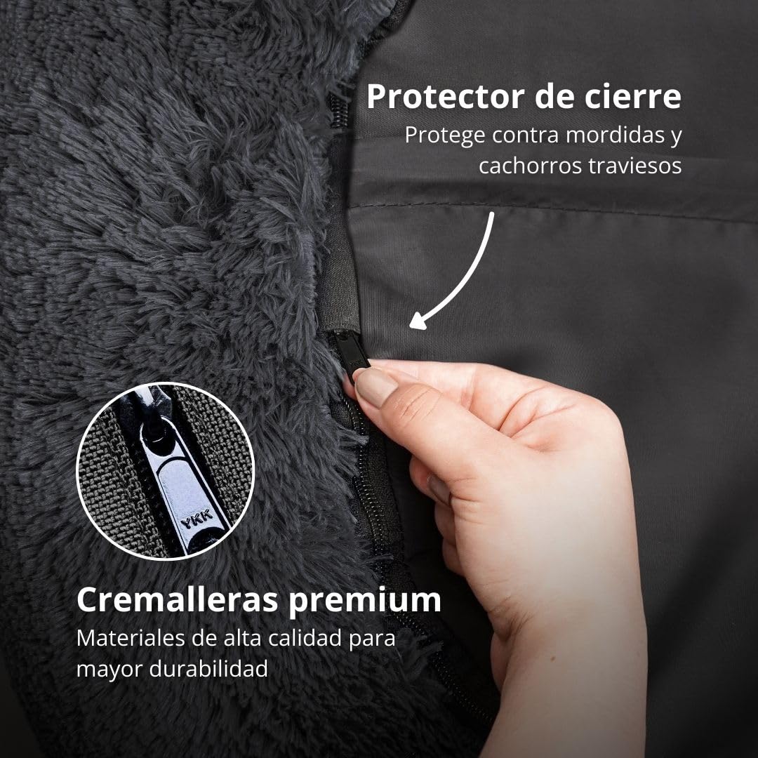 Furbedz - Letto per cani grande, design antistress, letto lavabile con fodera rimovibile intercambiabile, pile ultra morbido, fodera interna, supporto ortopedico in memory foam, base impermeabile