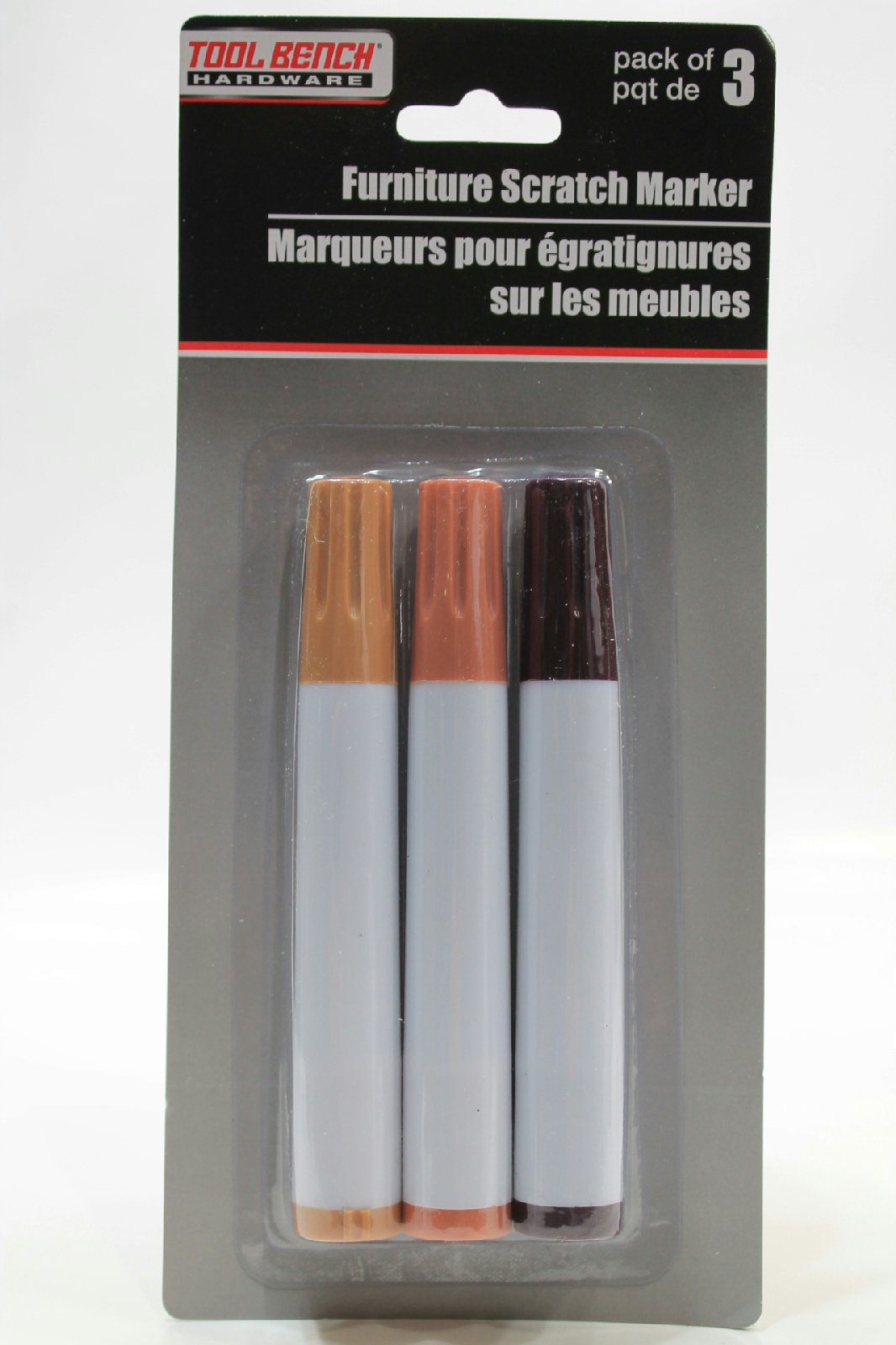 Set of 3 Furniture Touch-up Pens Markers Light, Medium and Dark Brown (1 Pack)
