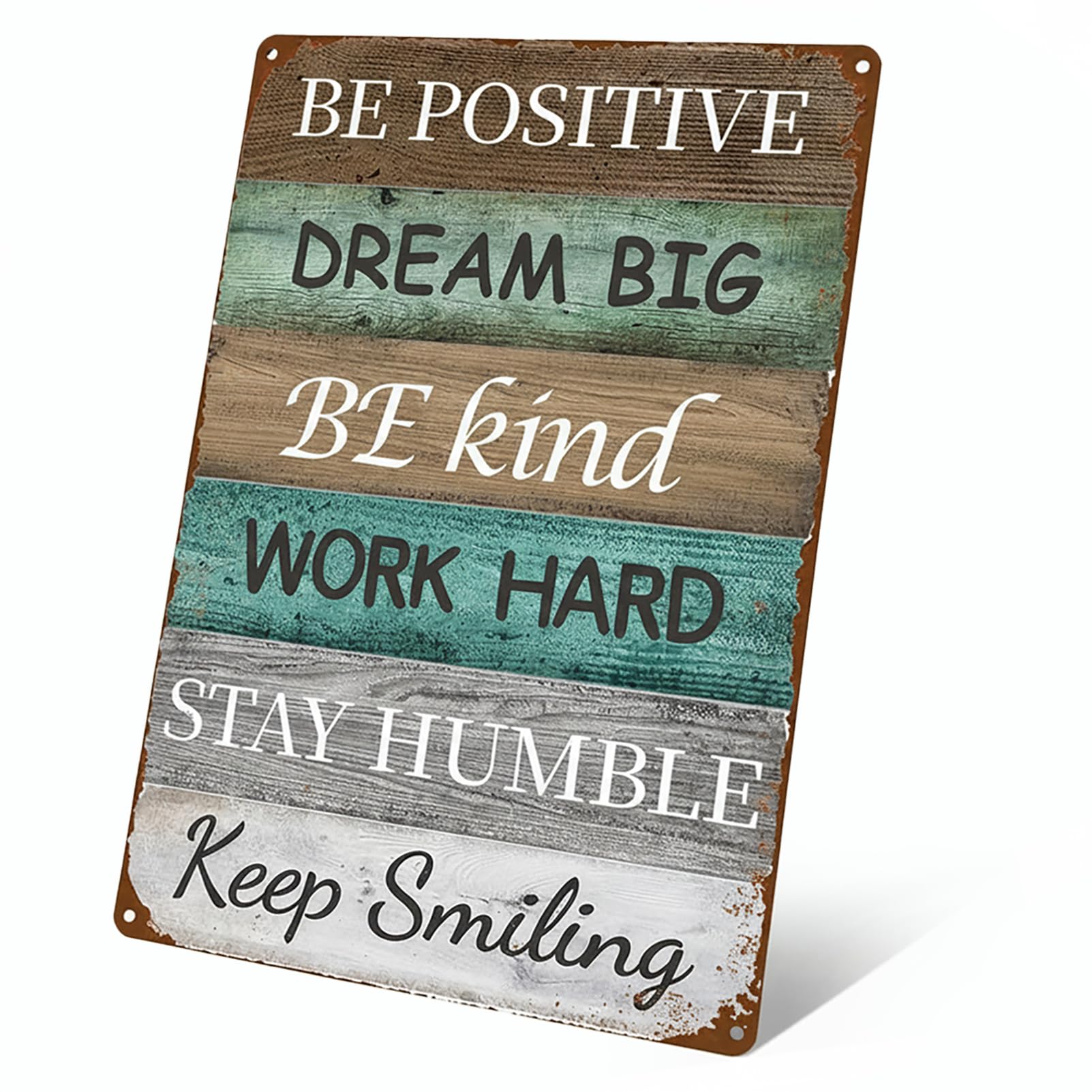 Vintage Metal Wall Plaque, ​Inspirational Sign​ With ​Motivational Quotes, ​Durable Tin Wall Art​ For ​Home, ​Office, ​Bedroom Decor​ (8x12 Inch)