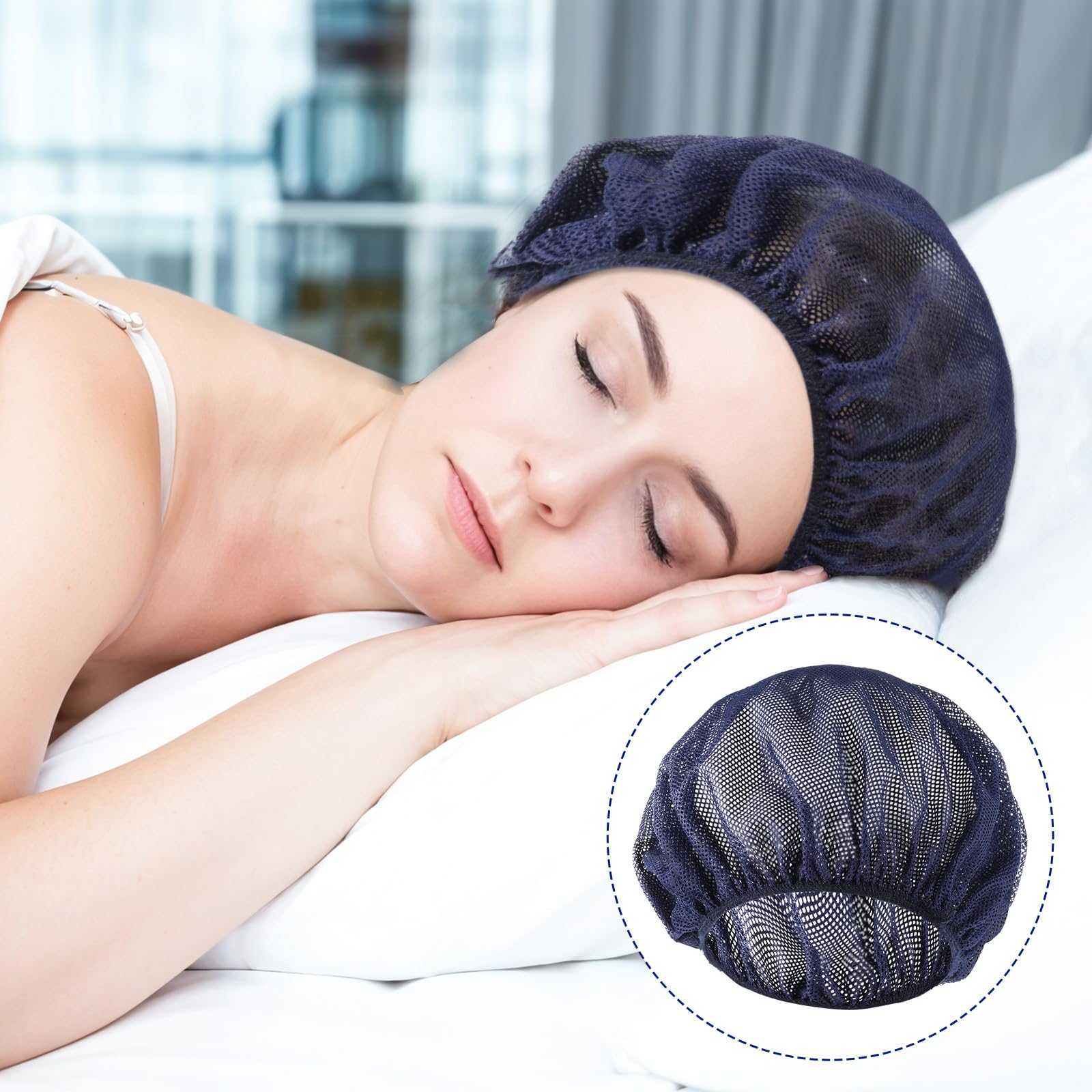 Jeffdad 6 retine per capelli per dormire riutilizzabili da donna