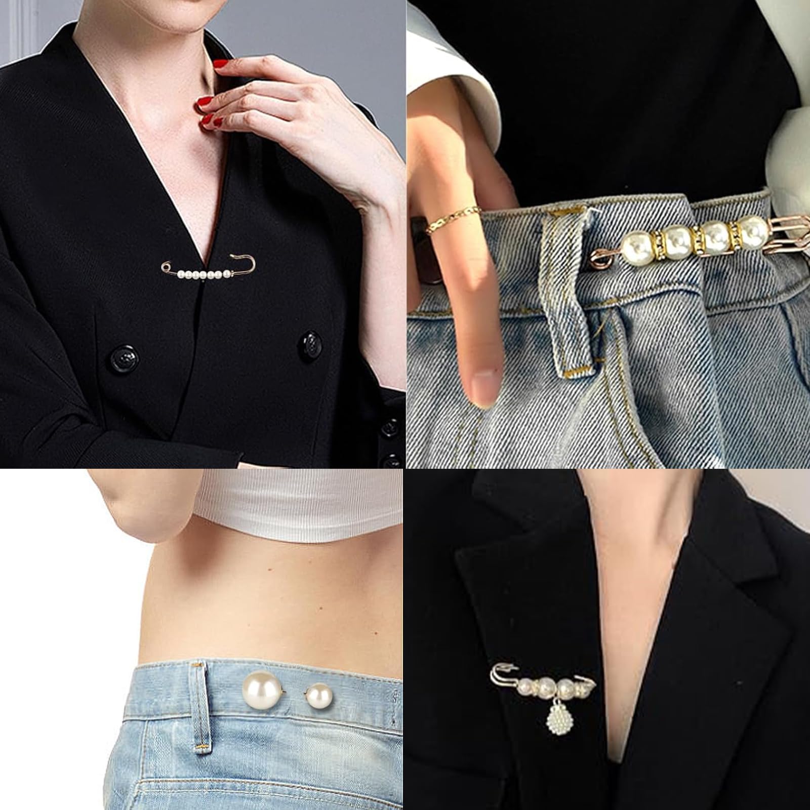 35 Pièces Perle Broche Broche Femme Vetement Decollete Élégante Robes de Mariage Boucle Ceinture Mode Bijoux Cadeau pour Femme Pull Col Châle Cardigan Echarpe Saint Valentin Anniversaires
