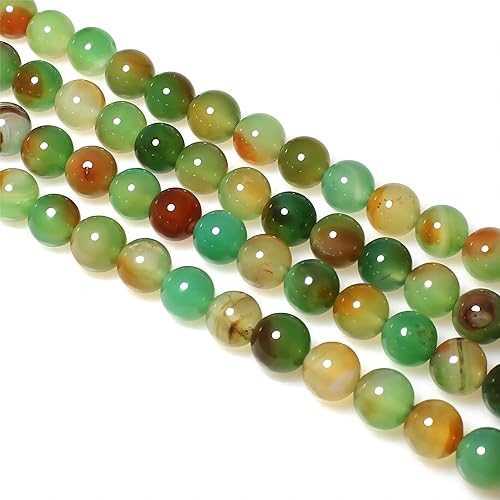 Miniatura 79 de MJDCB Natural Multicolor Volcanic Lava Stone Round Loose Stone Beads DIY for Jewelry Bracelet Making 15" (6mm, White)
