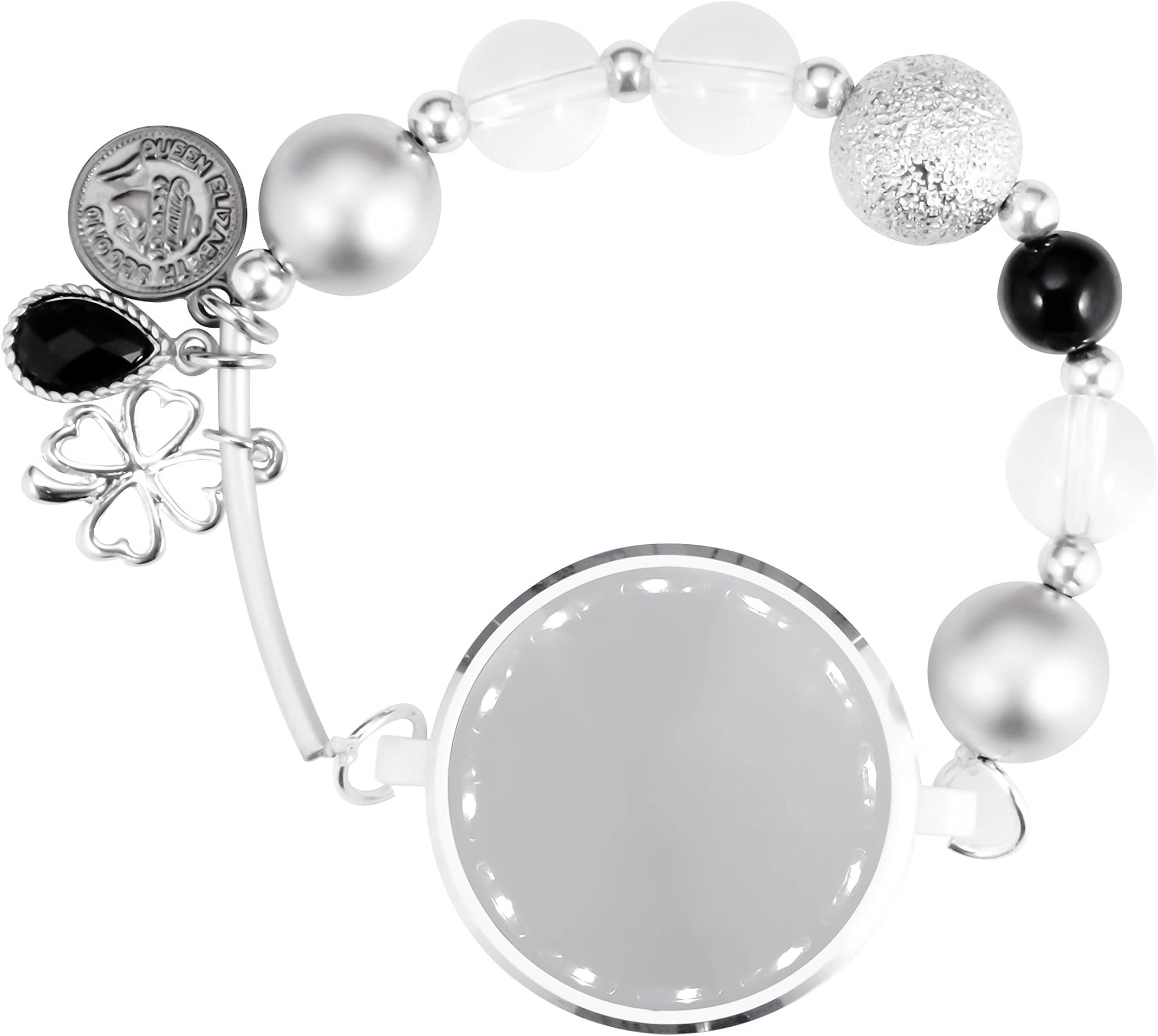 Women’s Smart Emergency Alarm Fashion Bracelet – one-Touch: Emergency Siren, GPS Location Messaging to Guardians/Loved Ones, Capture and Send Pictures and Voice Recordings. Mirror face.