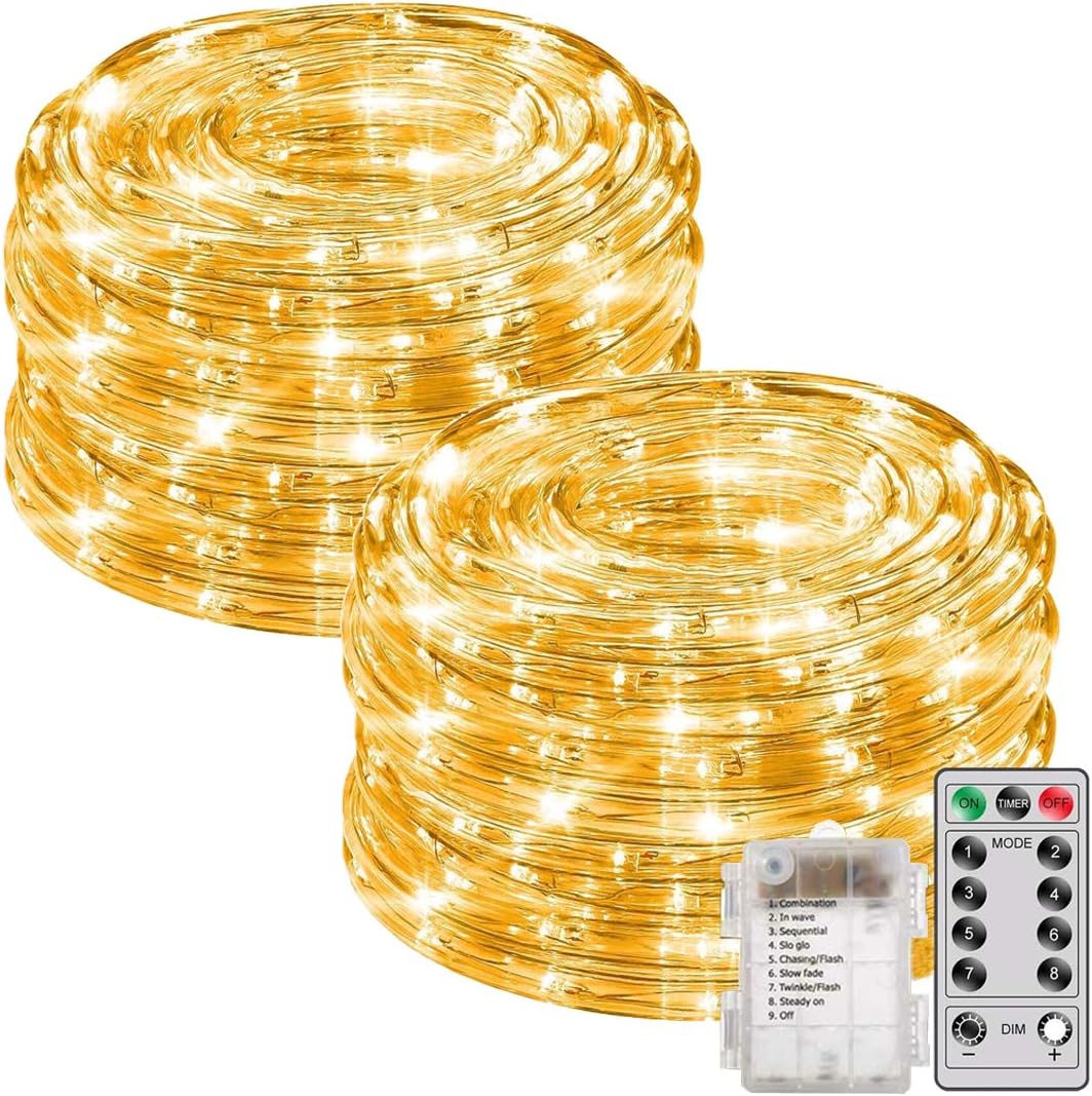 Sunenvoy LED Rope Lights Battery Operated String Lights