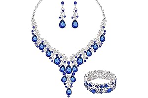 Elegant Crystal Costume Jewelry Set: A Royal Touch for Your Special Day