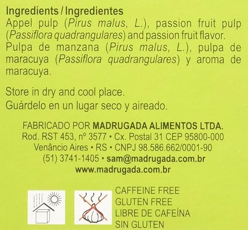 Miniatura 5 de Té de maracuyá 10 bolsitas de té - Chá de Maracujá 10 sachês - Madrugada - 0.5oz (15g) SIN GLUTEN - (PACK DE 04)