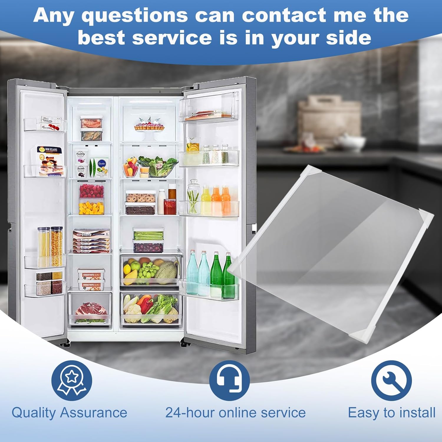 Whirlpool Freezer Replacement Glass Shelf