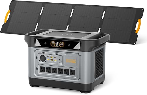 UDPOWER S2400 Portable Power Station(Solar Panel Option), 2083Wh LiFePO4, 2400W (Surge 3000W) UPS, 6 AC Outlets, Solar Generator for RVs Camping Emergency, Home Backup (Bundle(S2400+210W panel))