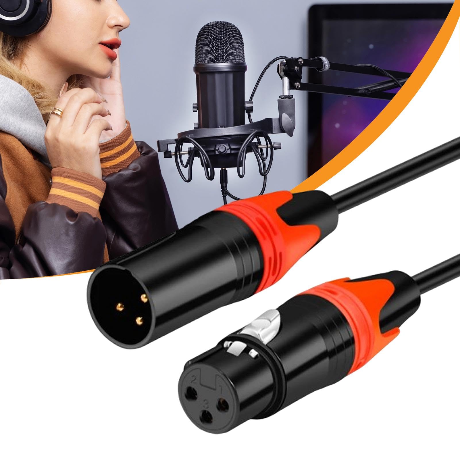 Amazon.co.jp: XLR オス - メス延長コード、オス - メスマイクケーブル