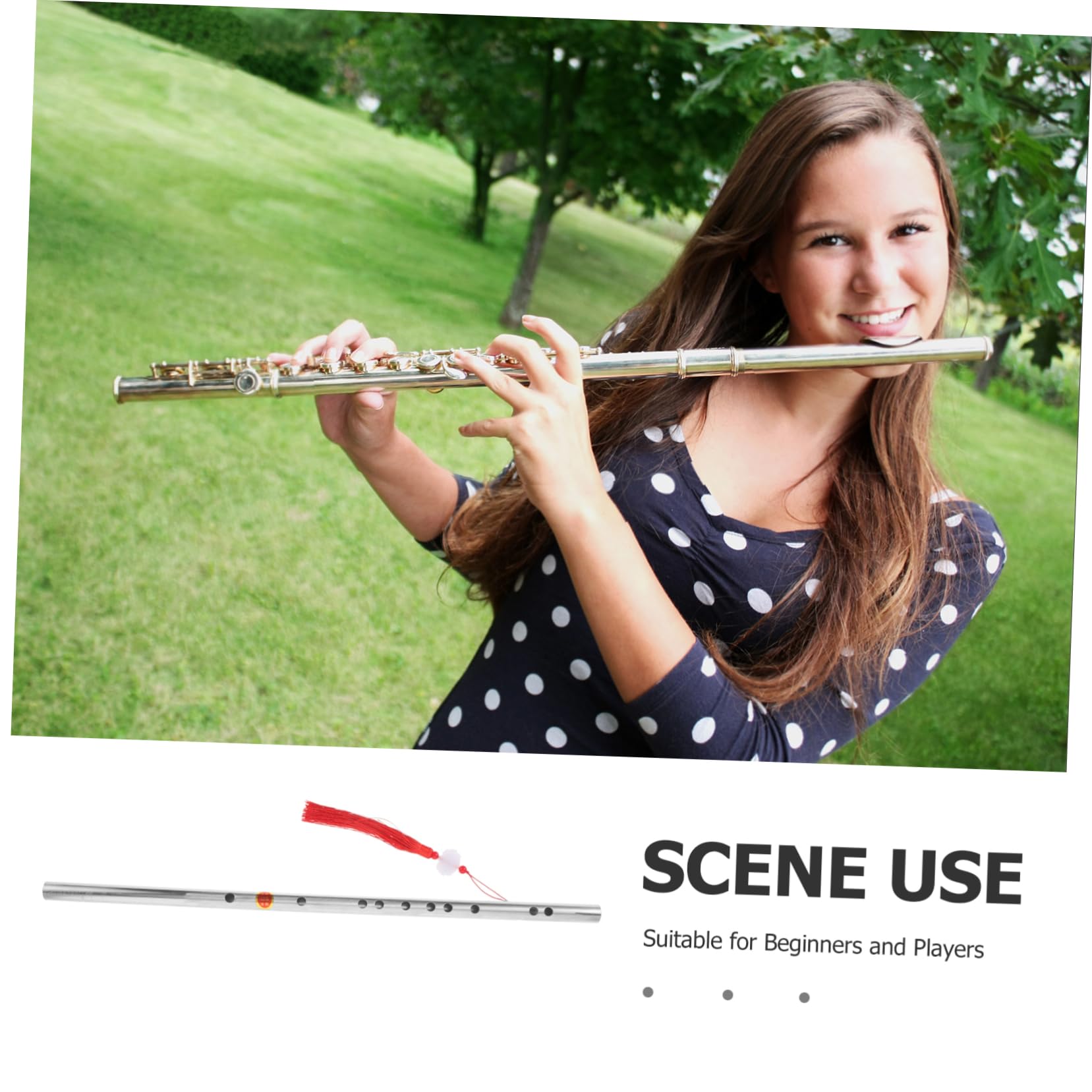 Flauto Dizi Cinese in Acciaio Inox G, Argento, Tradizionale | Set per Principianti e Musicisti Tecnici, Sound Coerente, Adatto a Ensemble, Portatile
