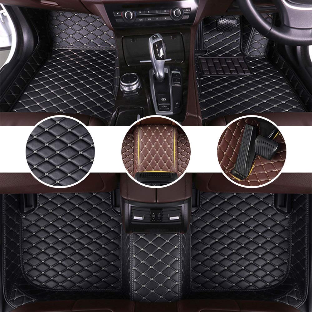 Amazon カーフロアマット 適用ベンツ S 4 Seat 16 18 17 完全なカバレッジカーマット 防水滑り止め Puレザー ブラックベージュ 車 バイク 車 バイク