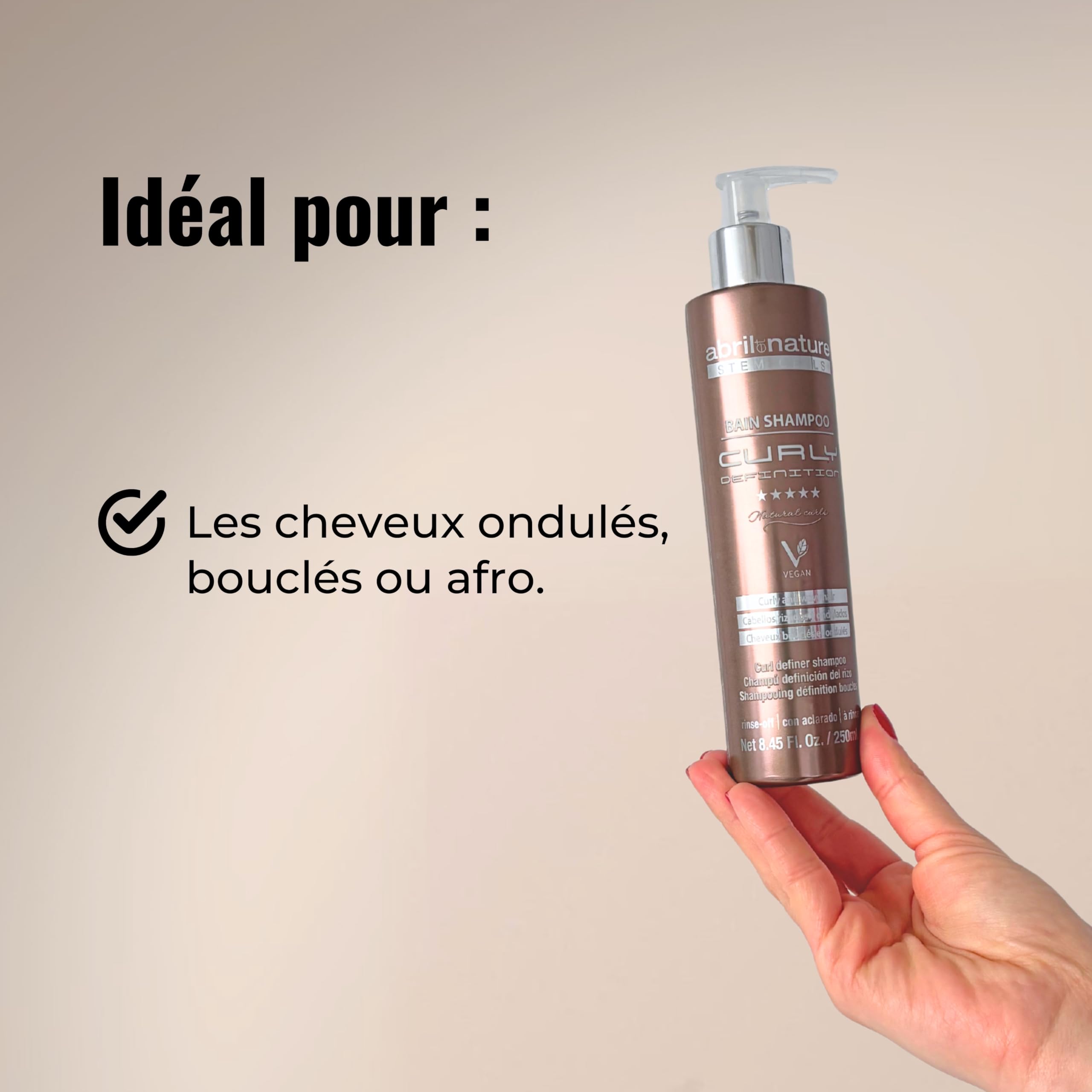 abril et nature - Routine Cheveux Bouclé, Curly Definition Pack, Définition et Réparation, Protection Chaleur, Set Shampooing, Masque et Sérum, Coffret Cheveux Bouclés ou Ondulés, 550 ml