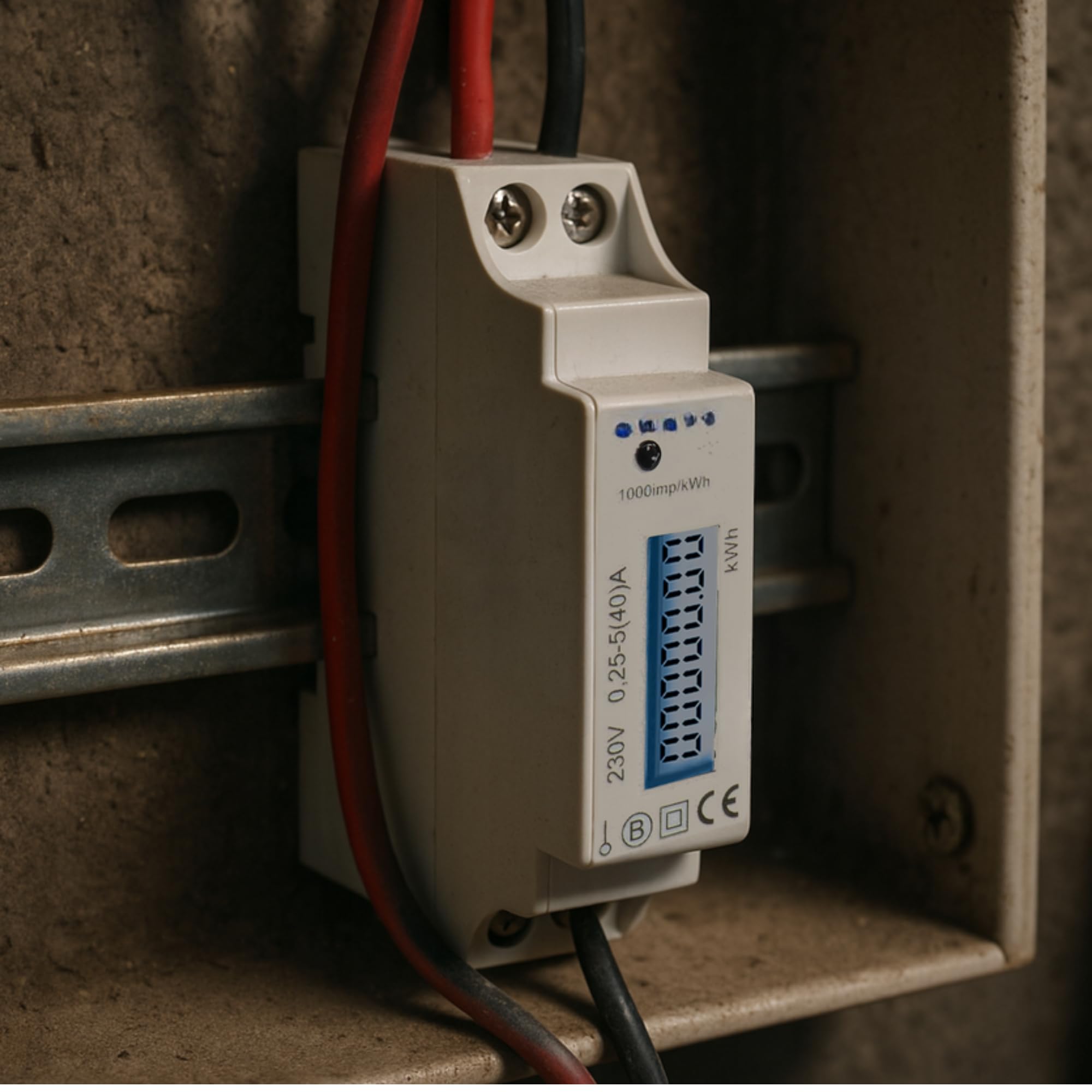 Medidor Consumo de Energia Monofásico Con Certificado MID y Salida de Pulso