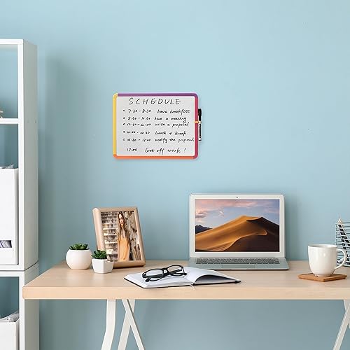 Miniatura 8 de Mr. Pen- Dry Erase Board, 14” x 11” with a Black Dry Erase Marker, Small Mini White Board for Students Colorful 2