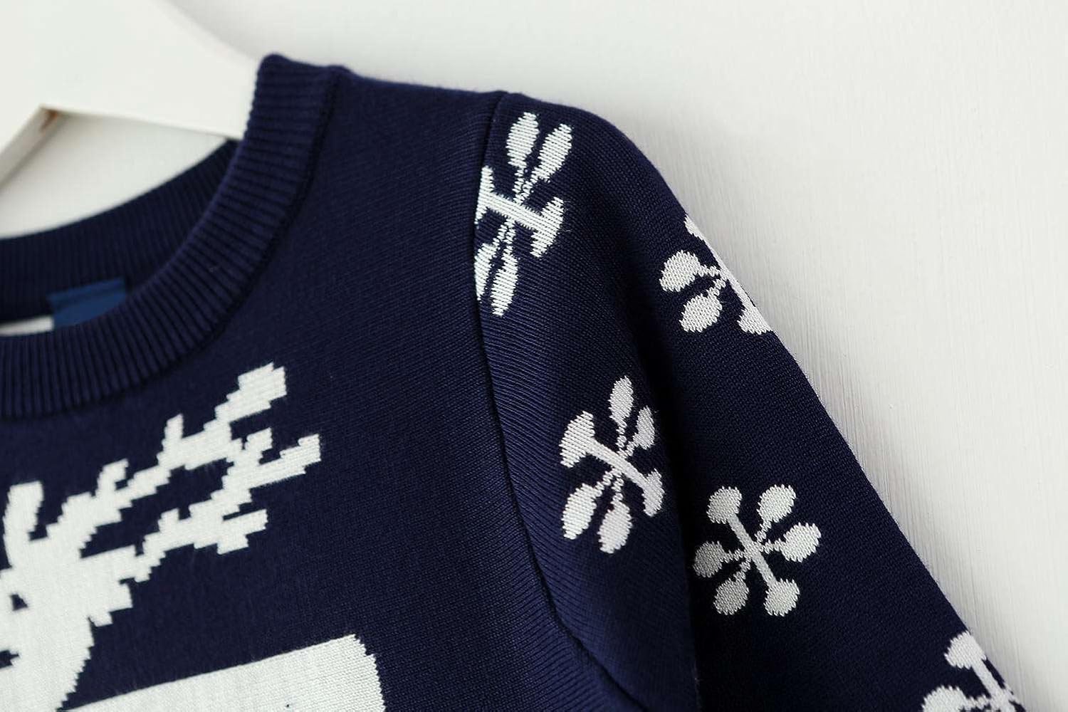 SMILING PINKER Little Girls Christmas Dress Reindeer Snowflake Xmas Gifts Winter Knit Sweater Dresses - Image 2