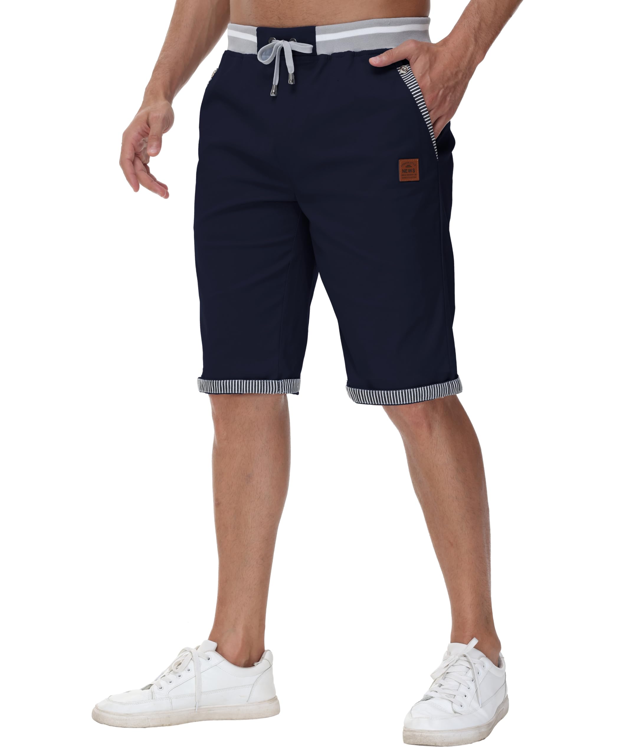 Djtnzdm Bermuda Cargo Estivi Pantaloncini Bermuda Uomo Cotone Lavoro Casual Sportivi Pantaloni Corti Golf Shorts Uomo