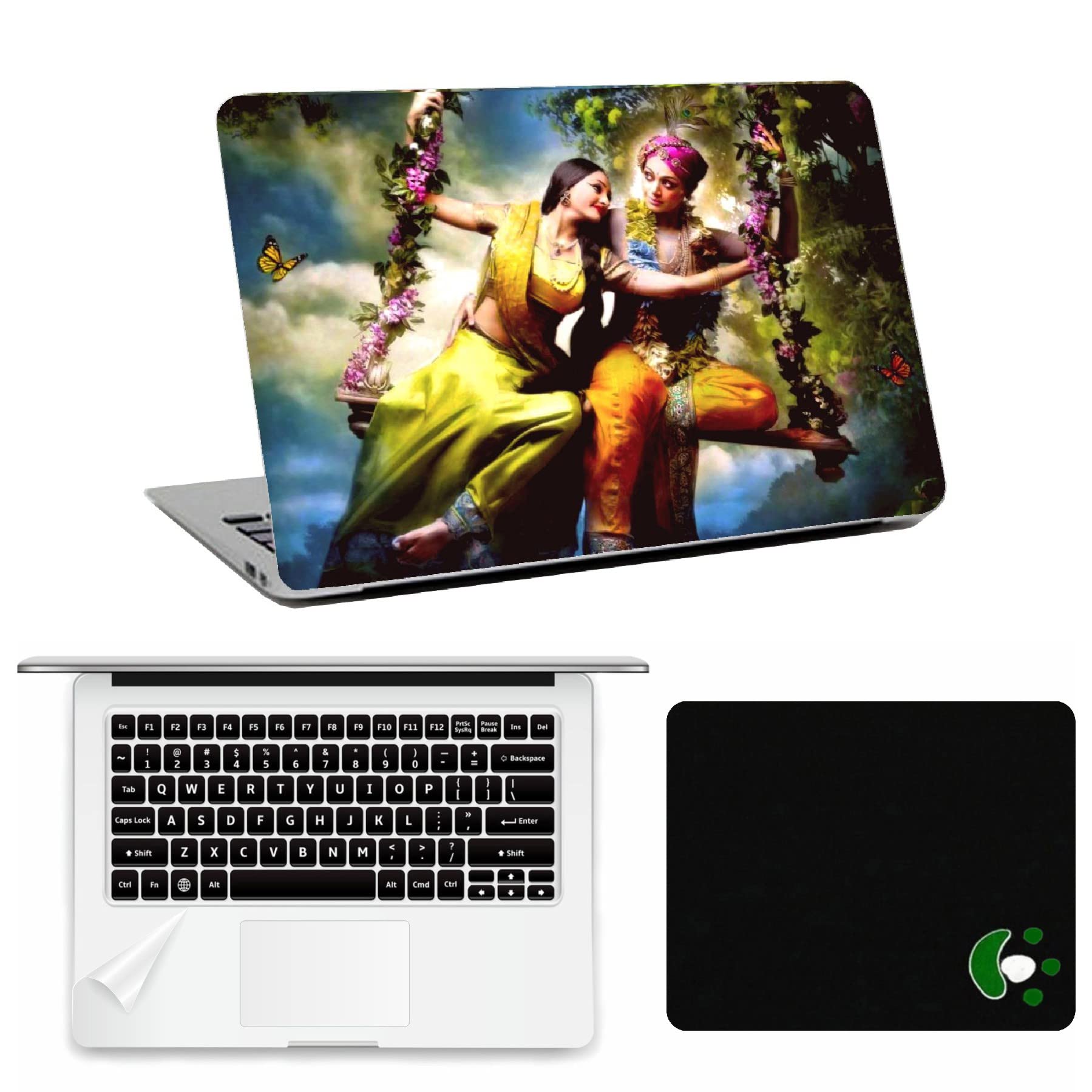 Namo Arts 3 in1 Laptop Accessories Combo Kit - Radha Krishna Skin Sticker, Mouse Pad and Palmrest Skin for HP-Dell-Lenovo-Acer-Asus Laptops (B0BFM4G3QP) Amazon Price History, Amazon Price Tracker