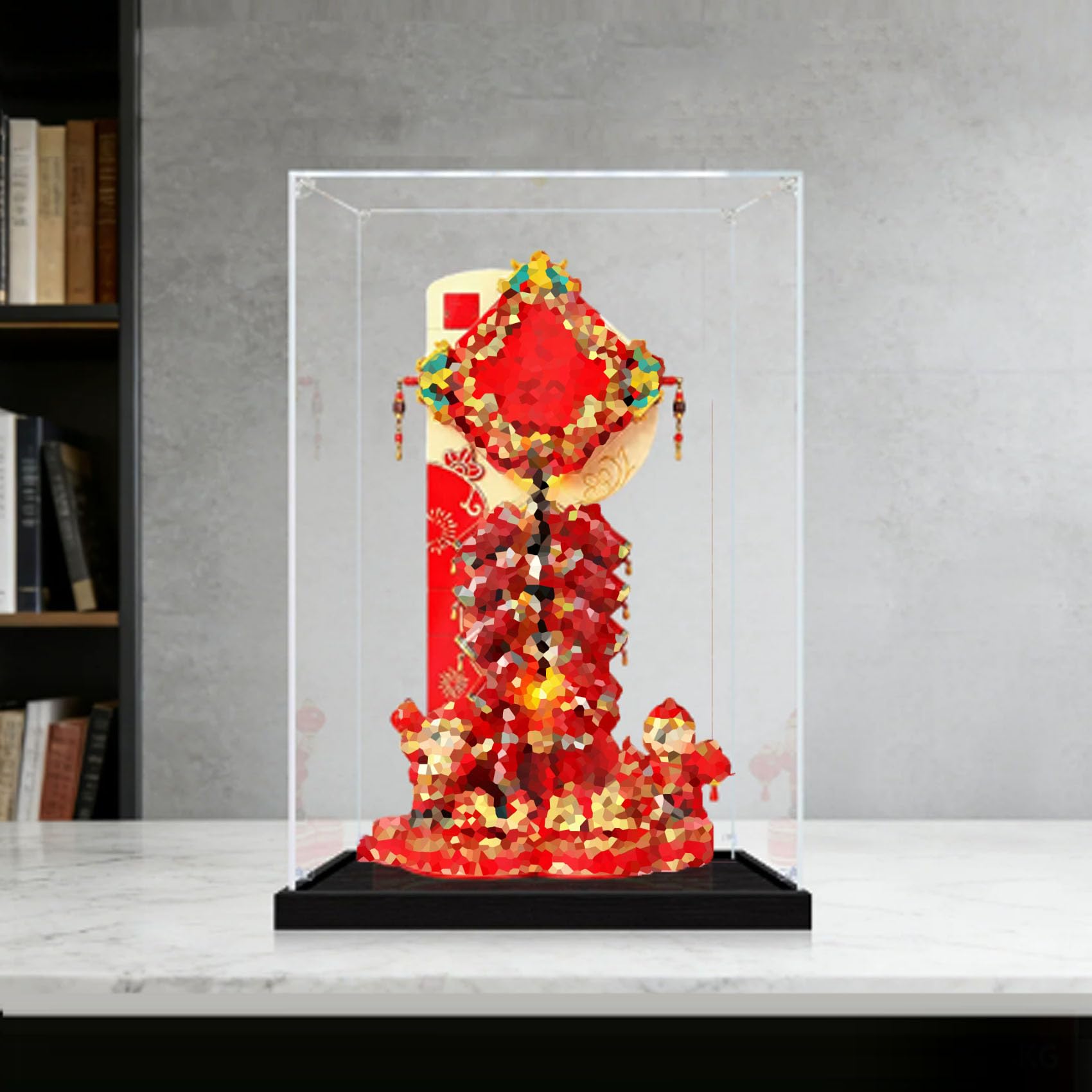 Dustproof acrylic Display Case for Le-go 80118 Model (Black2mm)