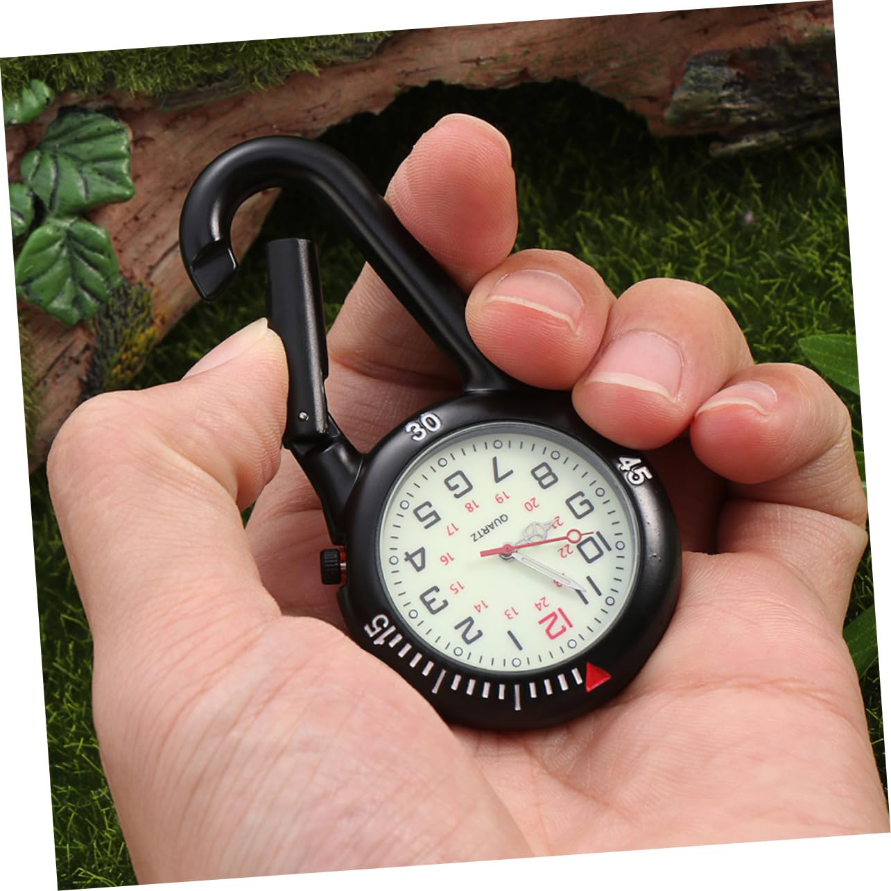 Toddmomy 6piezas Reloj De Clip De Cuarzo con Dial Fluorescente para Mochilas y Cinturones para y Actividades Negro