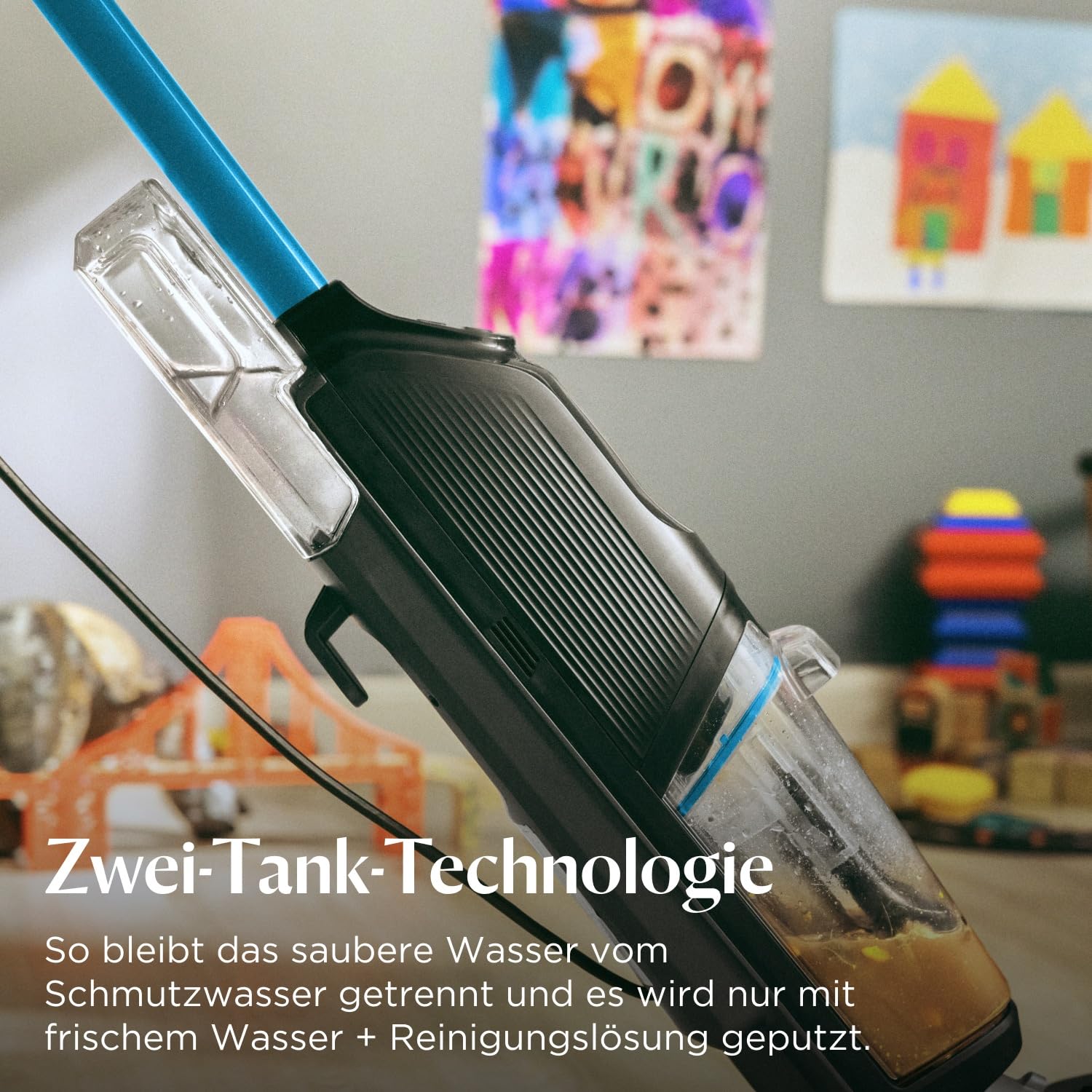 BISSELL CrossWave HF2 Nass Trockensauger mit Kabel, Saugen & Wischen, Leichtgewichtiger Nasssauger, 3845N
