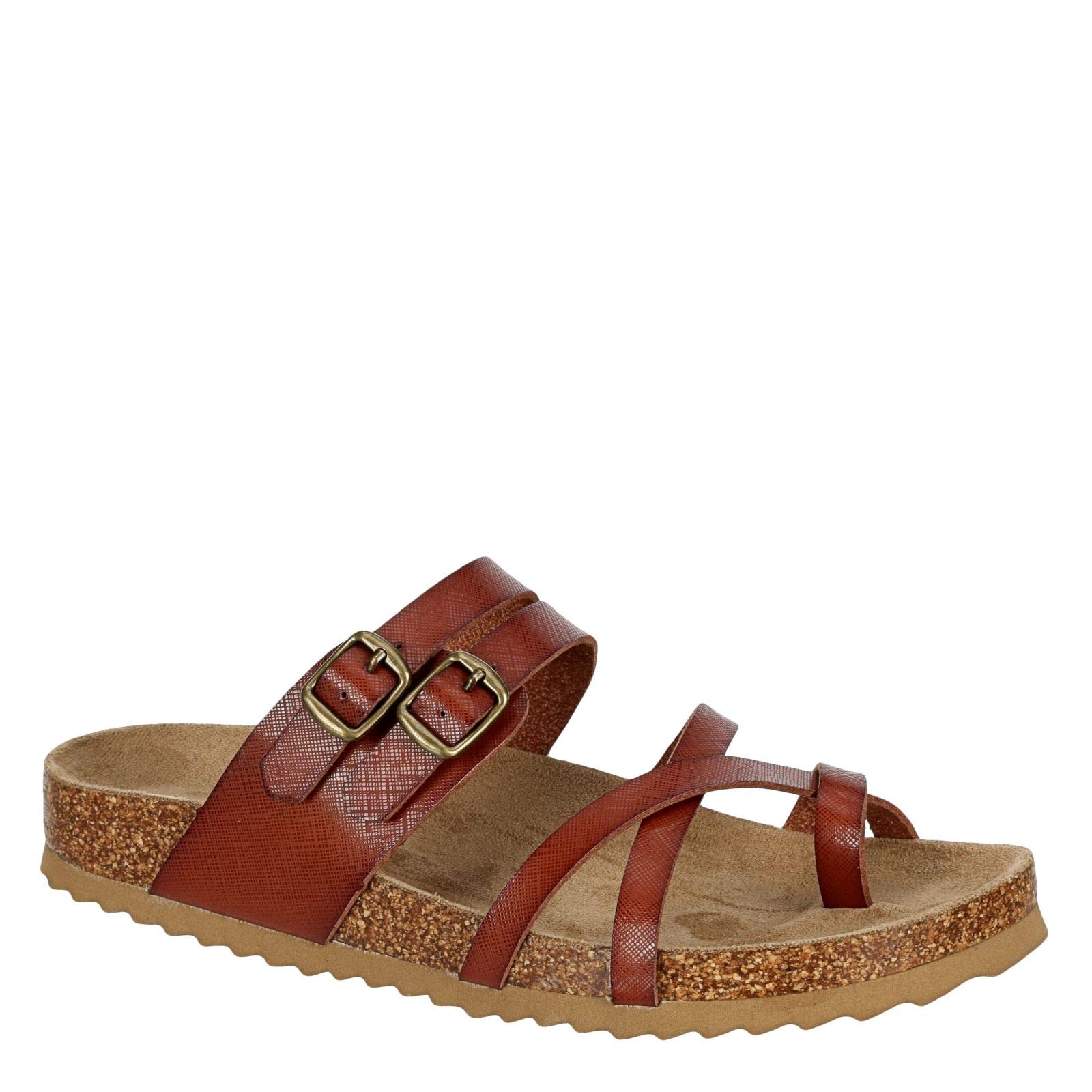 Bjorndal Women's Sami - Casual Faux Cork Footbed Comfort Slip On Sandals