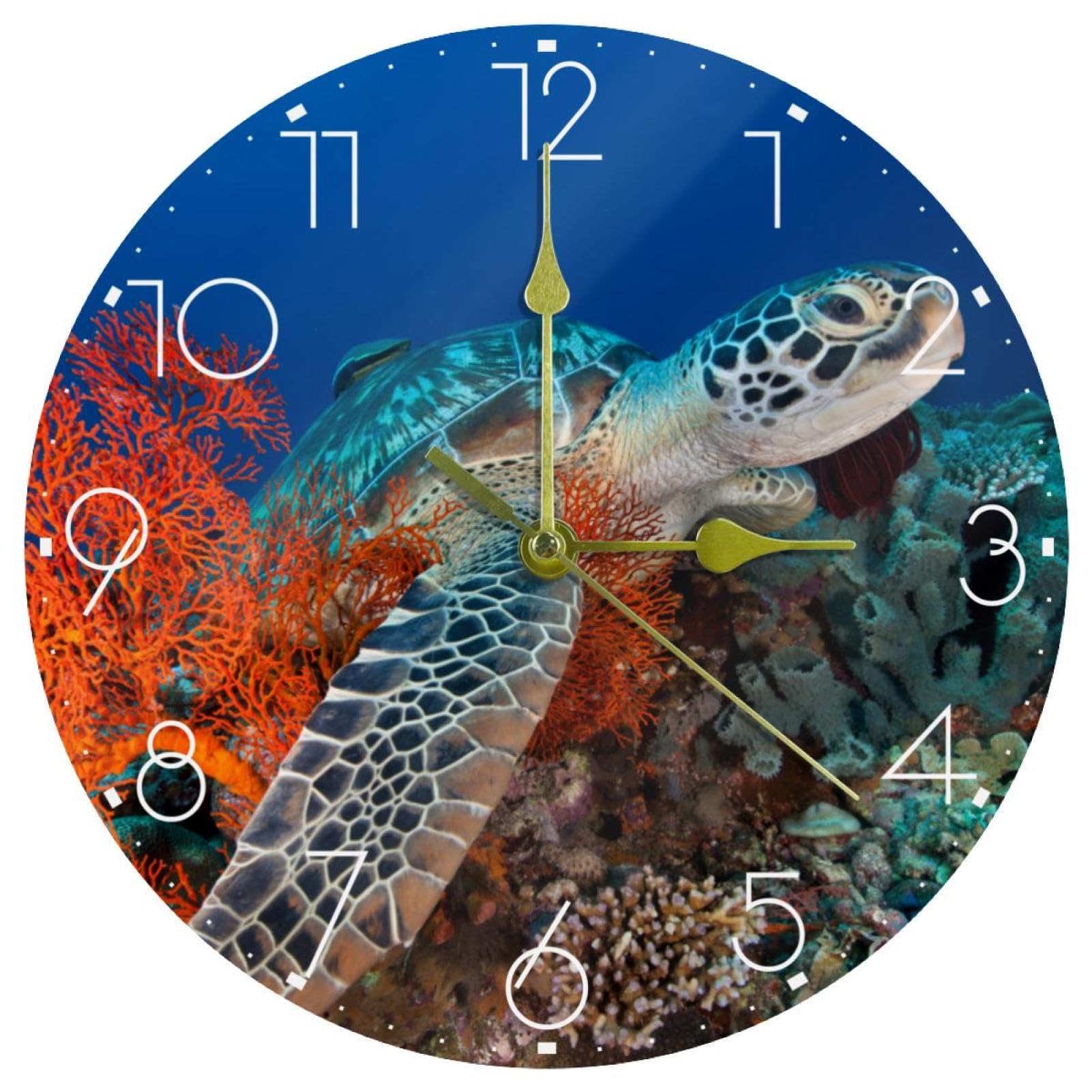 Horloge murale à piles décorative pour cuisine et salon moderne