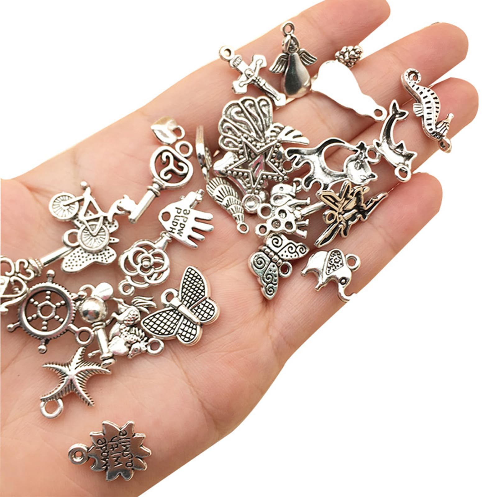 JSTHHTT 200 Pezzi Ciondoli per Creazione di Gioielli, Ciondoli Assortiti Misti, Collana Bracciale Orecchini Che Fanno Accessori, per Confezionare Regali Lavori Artigianali
