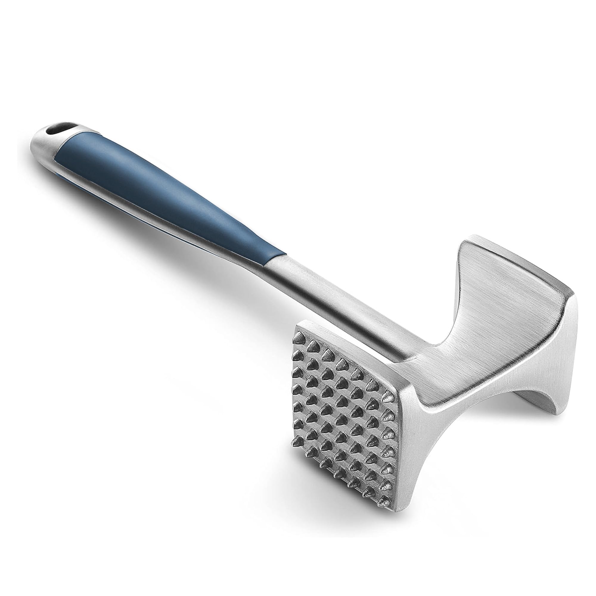 KITEXPERT Meat Tenderizer Hammer with Comfortable-Grip Handle, Dual-side Mallet for Kitchen, Heavy Duty Pounder For Tenderizing Steak, Beef and Fish, Blue
