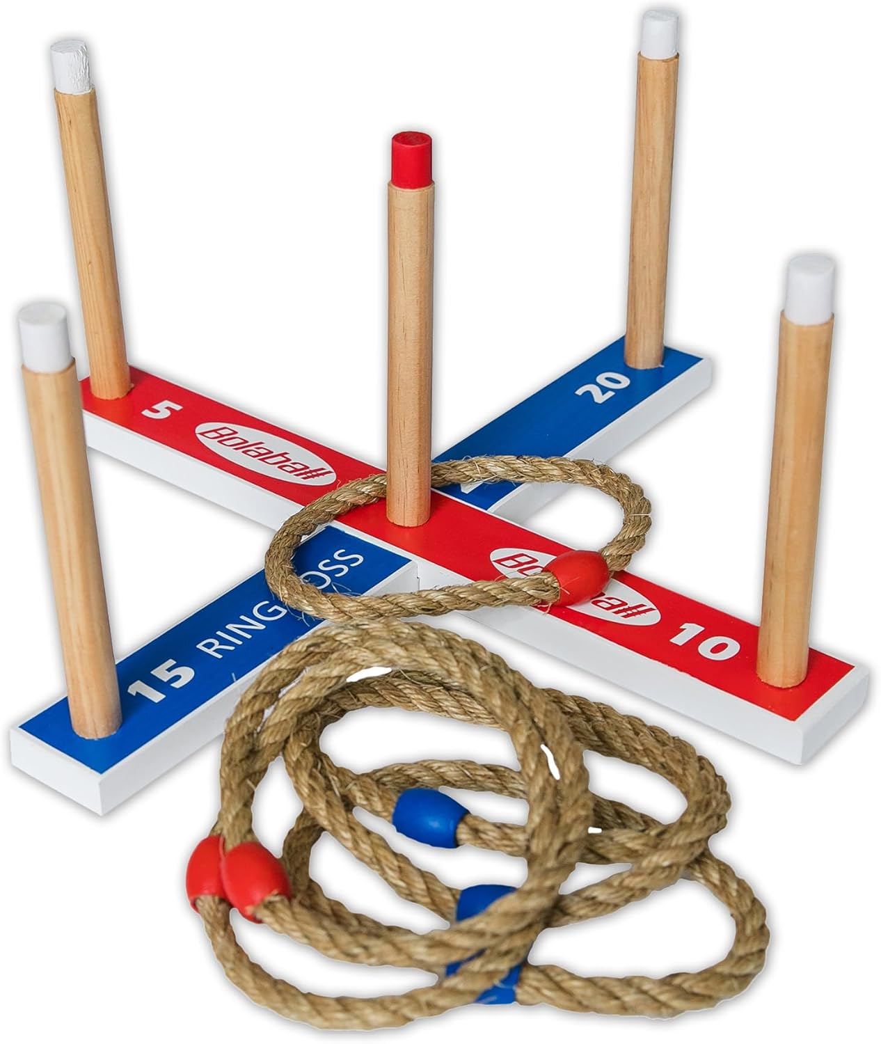 Outdoor Fun Bundle: Bolaball Giant Wooden Dice Set & Ring Toss Game | Yard Games for Family, BBQ, Parties, and Picnics