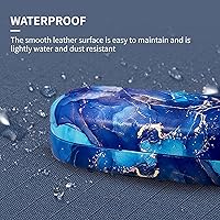 Vista 5 de molshine Estuche rígido de cuero para lentes de sol, funda clásica para gafas grandes para mujeres y hombres,Gafas de sol