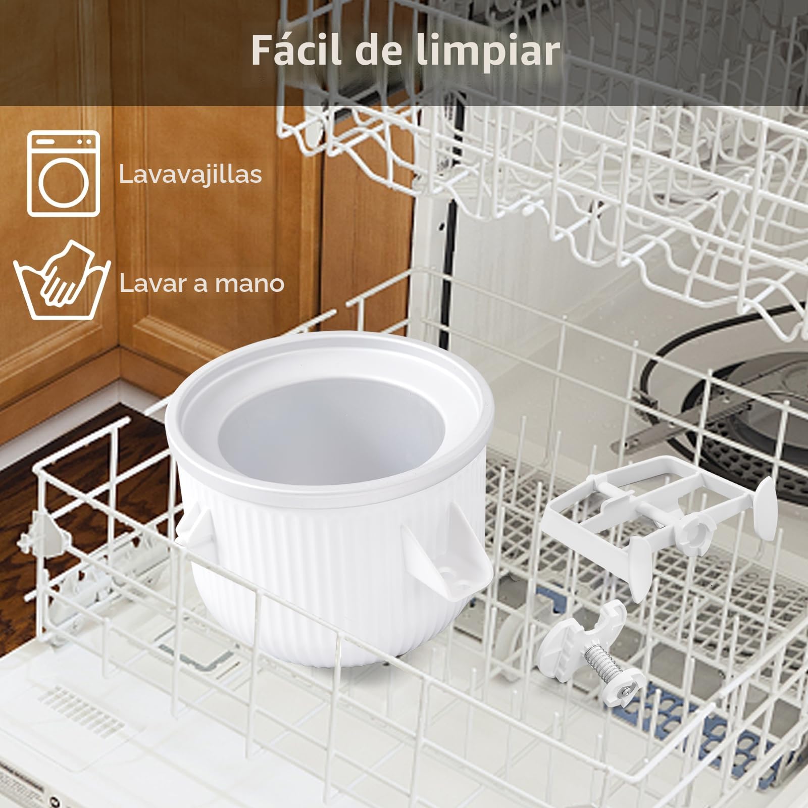 Gdrtwwh Accesorio de Helado para Batidora de Pie Kitchenaid,Apta para Batidora de Pie Kitchenaid de 4.5L y Bol Elevador de 5-6-7L(Apto para Lavavajillas)